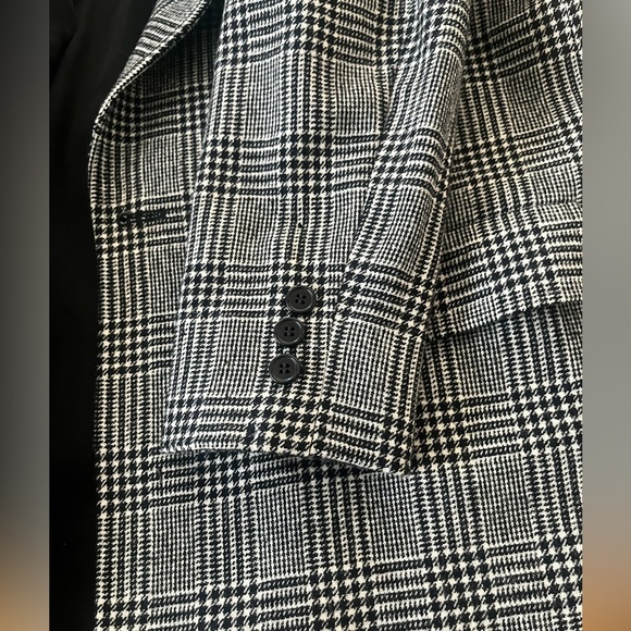 Pendleton vintage black and white plaid 100% pure virgin wool Blazer, size 10 - Picture 9 of 9